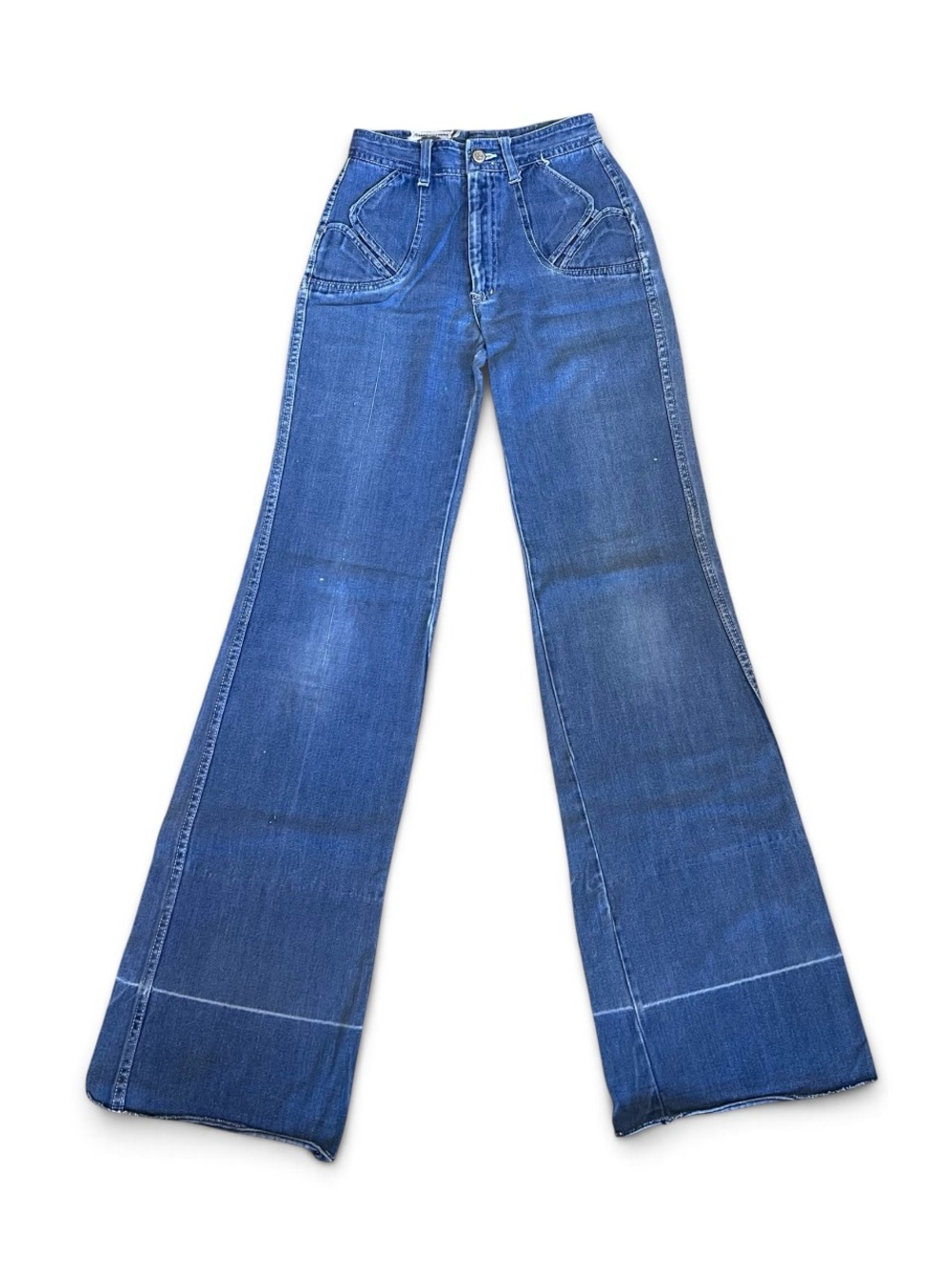 Organically Grown Arpeja Vintage 70s Women’s Sz 23 High Rise Flare Jeans